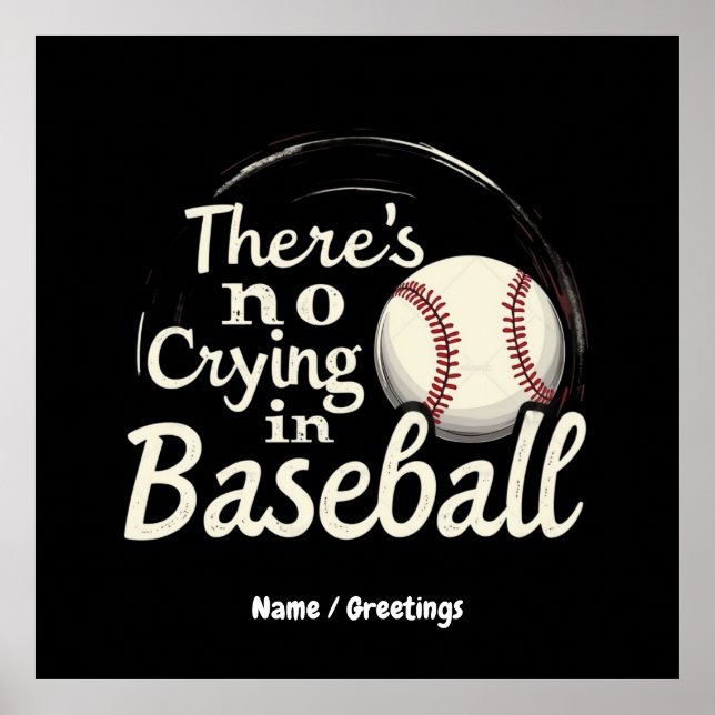 In Baseball weint kein lustiger Tag Poster (Vorne)
