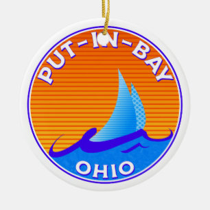In Bay Ohio Lake Erie Sailing Keramik Ornament
