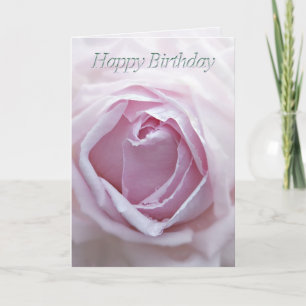 In Beautiful pink rose birthday card Karte