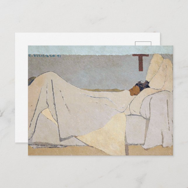 in Bed | Edouard Vuillard | Postkarte (Vorne/Hinten)