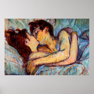 In Bed, The Kiss von Henri de Toulouse-Lautrec Poster