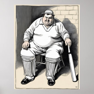 In bei 11 - Archiv Cricket Print Poster