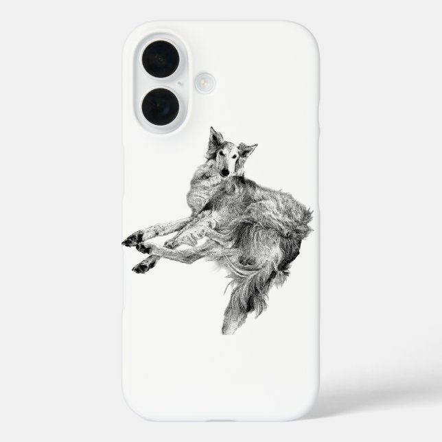 In Bewegung komponiert – Silken Windhound Case-Mate iPhone Hülle (Rückseite)