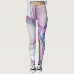 In Bewegung, moderne abstrakte farbenfrohe Fraktal Leggings