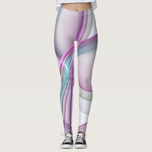 In Bewegung, moderne abstrakte farbenfrohe Fraktal Leggings