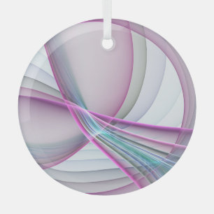In Bewegung, moderne abstrakte farbenfrohe Fraktal Ornament Aus Glas