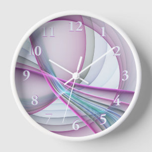 In Bewegung, moderne abstrakte farbenfrohe Fraktal Uhr