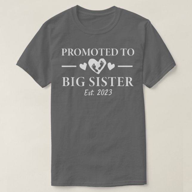 In Big Sister 2023 verkündet Schwangerschaft T-Shirt (Design vorne)