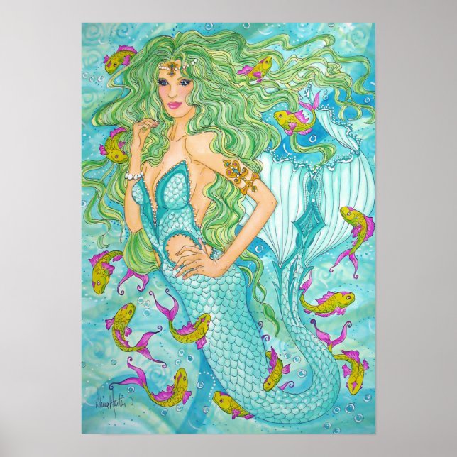 In Blau von Diana S Martin Poster (Vorne)