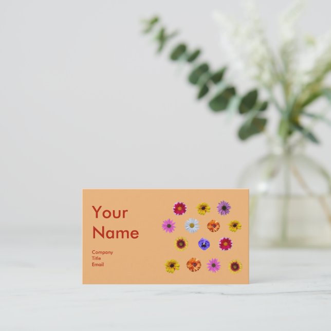 In Bloom Business Card Visitenkarte (Stehend Vorderseite)