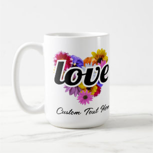 In Bloom - Liebe Herz geformt Blumenstrauß Kaffeetasse