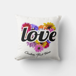 In Bloom - Liebe Herz geformt Blumenstrauß Kissen