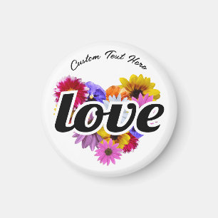 In Bloom - Liebe Herz geformt Blumenstrauß Magnet