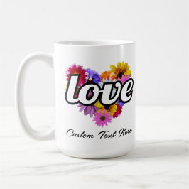 In Bloom - Liebe mit herz geformtem Bouquet Kaffeetasse