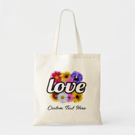 In Bloom - Liebe mit Square Floral Bouquet Tragetasche
