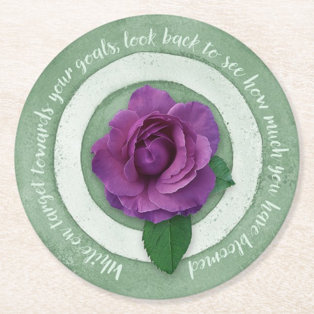 In Bloom Paper Coaster Runder Pappuntersetzer (Vorderseite)