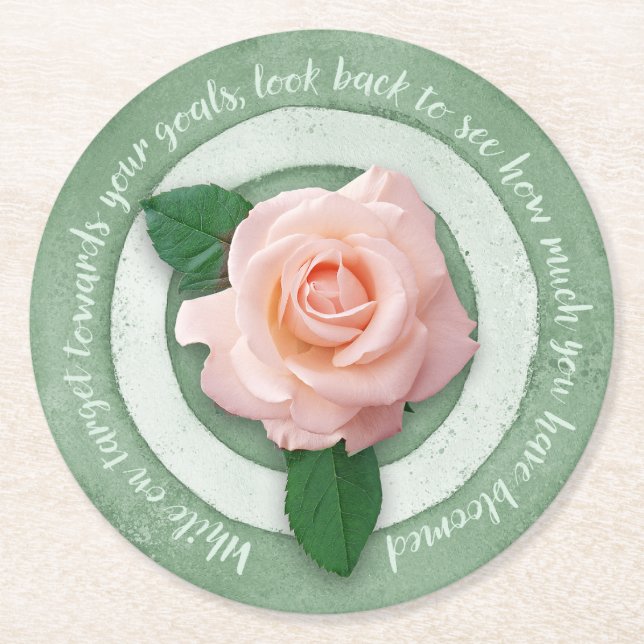 In Bloom Paper Coaster Runder Pappuntersetzer (Vorderseite)