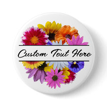 In Bloom - Runde Split Floral Button
