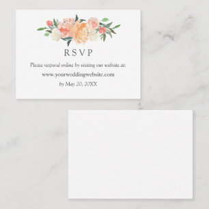 In bloom Wedding RSVP Online Website Business Car Visitenkarte