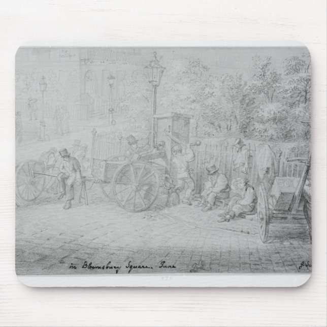 In Bloomsbury Quadrat während der Hitzewelle, 1828 Mousepad (Vorne)