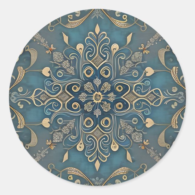 in blue runder aufkleber (Vorderseite)