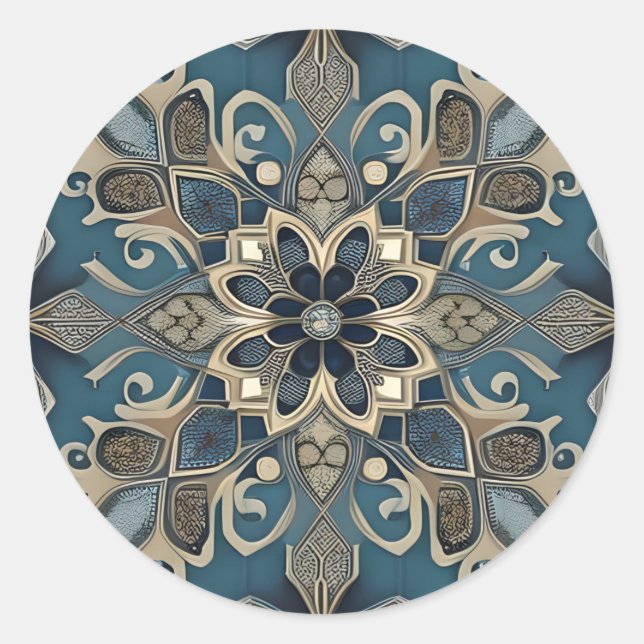 in blue runder aufkleber (Vorderseite)