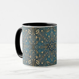 in blue tasse