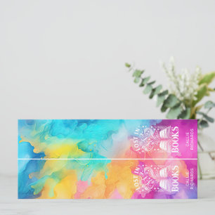 In Büchern verloren Rainbow Swirl 2-in-1-Lesezeich