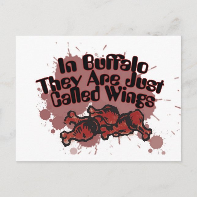 In Buffalo werden sie einfach Flügel genannt Postkarte (Vorderseite)
