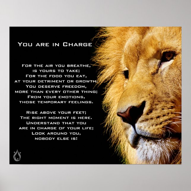 In Charge Lion Poster (Vorne)