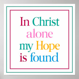 In Christus allein ist meine Hoffnung gefunden Ins Poster