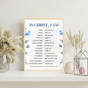 In Christus bin ich – Bibelvers zur christlichen I Poster