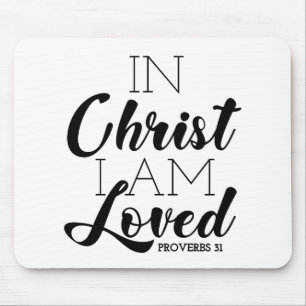 In Christus bin ich geliebte Schrift Versprechen C Mousepad