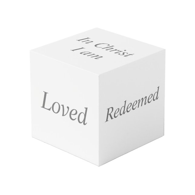 In Christus bin ich Würfel (Vorderseite Schrägansicht)