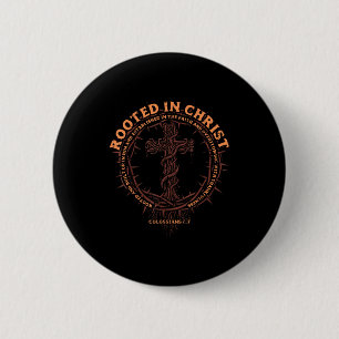 In Christus Verwurzelt Christlich Religiös Gott Mä Button