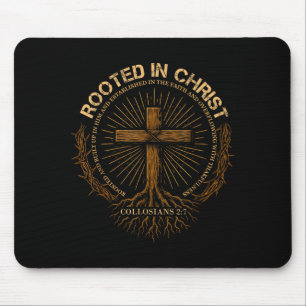 In Christus verwurzelt Hemd, Jesus Hemd, Vintage K Mousepad