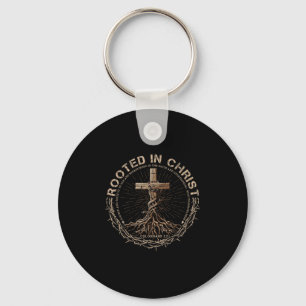 In Christus verwurzelt Hemd, Jesus Hemd, Vintage K Schlüsselanhänger