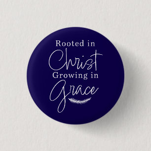 In Christus verwurzelt, in Gnade wachsend, farbig Button