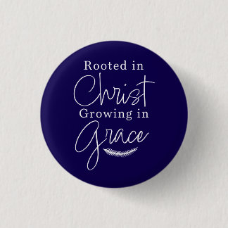 In Christus verwurzelt, in Gnade wachsend, farbig Button