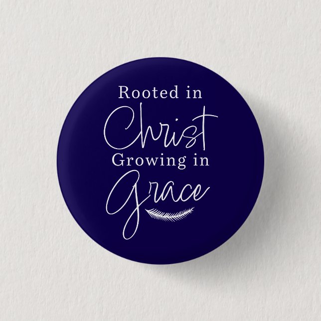 In Christus verwurzelt, in Gnade wachsend, farbig Button (Vorderseite)
