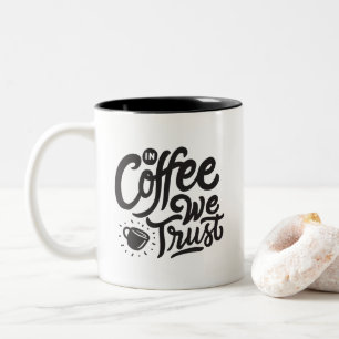 In Coffee We Trust, Zweifarbiges Kaffeetasse