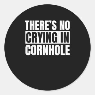 In Cornhole Funny Cornhole Player gibt es kein Wei Runder Aufkleber