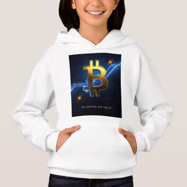 In Crypto We Trust Kinder Bitcoin Hoodie (Vorderseite)