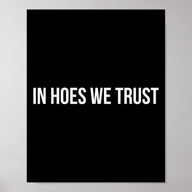 In Cute Ss Cute Sss We Trust Funny Quote  Poster (Vorne)