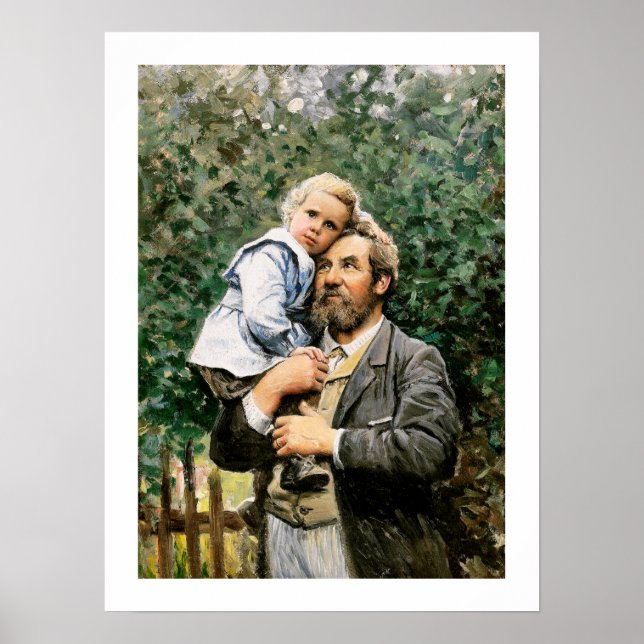 "In Daddys Armen" von Severin Nilsson Poster (Vorne)
