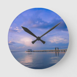 In das Blau Runde Wanduhr