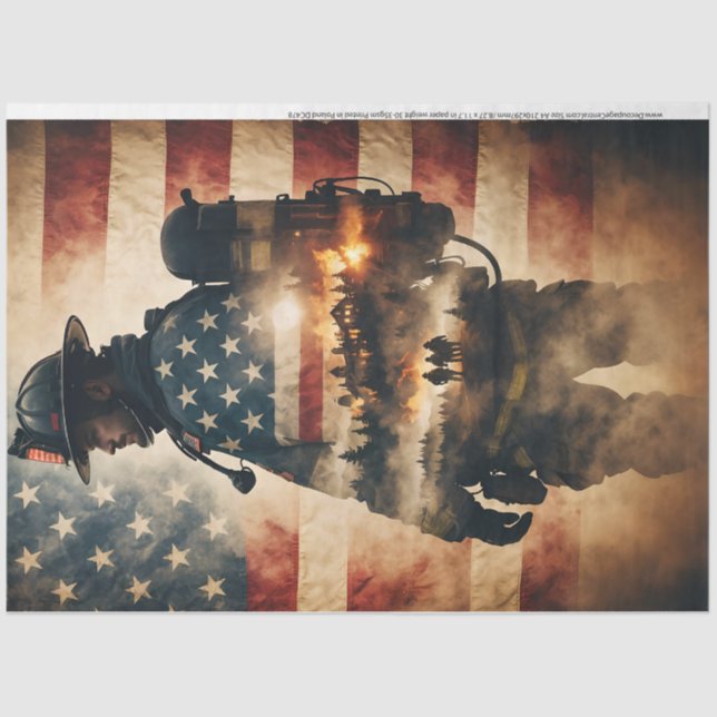 In das Feuergeflecht von Zentral-Entkopplung Seidenpapier (Vorderseite)