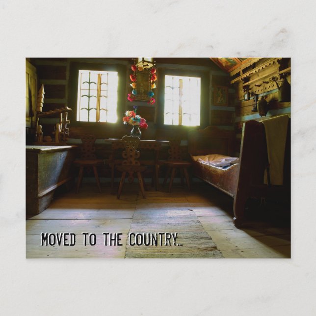 In das Land überführt | Funny Change of Address Ankündigungspostkarte (Vorderseite)