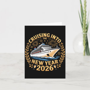 In das neue Jahr 2026 cruisen Frohes Neues Jahr 20 Karte