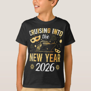 In das neue Jahr 2026 cruisen Junge T-Shirt